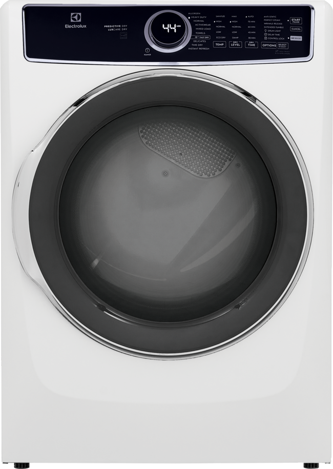 Electrolux 27 Inch Electric Dryer with 8.0 Cu. Ft. Capacity, LuxCare Dry, Reversible Door, Drum Light - White