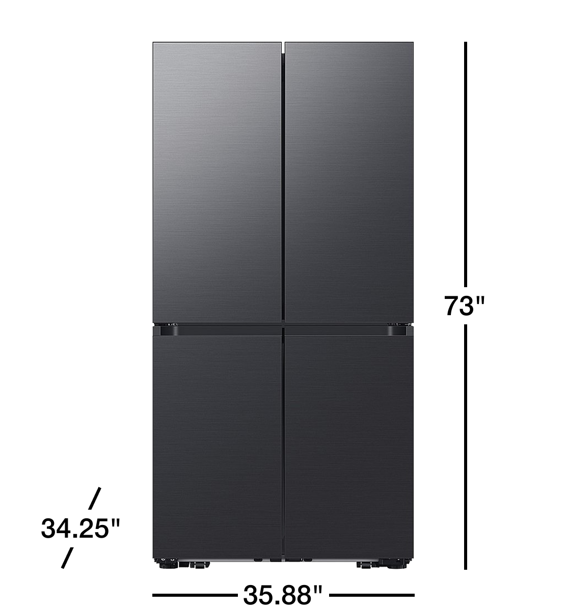 Samsung Bespoke 36" Smart 4-Door Flexâ¢ French Door Refrigerator with FlexZoneâ¢, Beverage Centerâ¢, UV Deodorizing Filter, Auto Open Door, Slide-In Shelf, and Energy StarÂ®