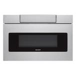 Sharp 24 Inch Microwave Drawer with Easy Touchâ¢, Hidden Control Panel, Sensor Cook, Design Flexibility, Timer, 1,000 Watts, 1.2 cu. ft. Capacity, Reheat and Keep Warm: Stainless Steel