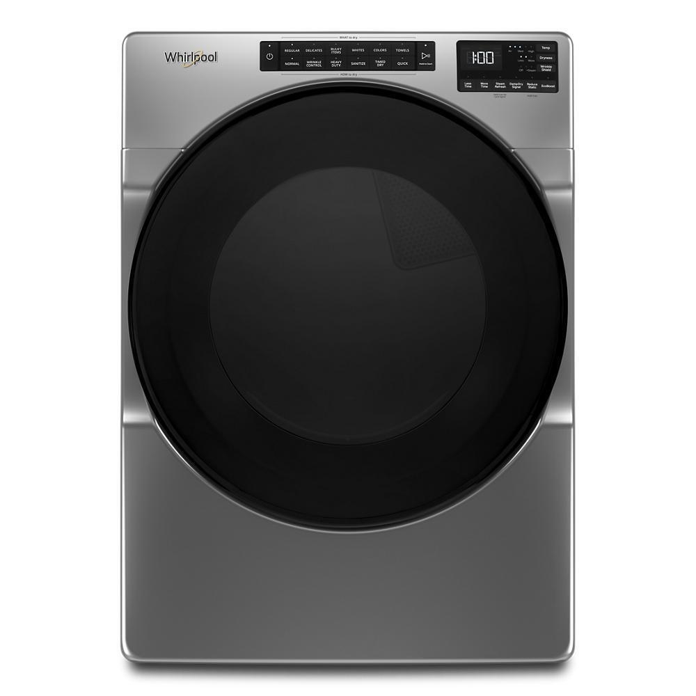 Whirlpool 7.4 Cu. Ft. Gas Wrinkle Shield Dryer with Steam, Sanitize Cycle, Quad Baffles - Chrome Shadow