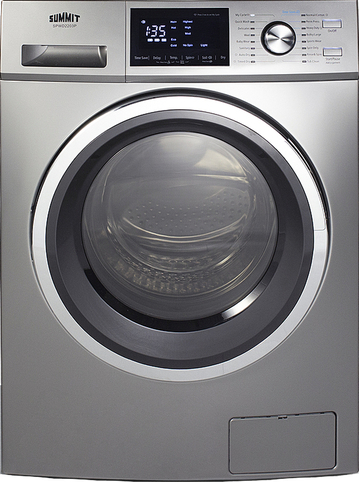 Summit 24" Wide 115v Washer/dryer Combo with 16 Wash Cycles, 3 Dry Cycles, Sanitize Cycle - Platinum