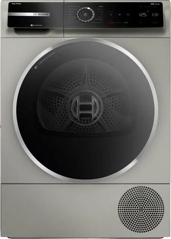 Bosch 800 Series 24 Inch Compact Heat Pump Dryer with Home Connect, Self-Cleaning Condenser, LED Interior Light - Grey