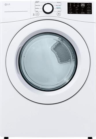 LG 7.4 cu. ft. Vented Stackable Electric Dryer with Sensor Dry Technology in White