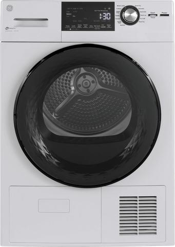 GE 24 Inch Electric Dryer with 4.1 Cu. Ft. Capacity, Damp Dry Signal, 13 Dryer Programs, Sensor Dry(TM) - White