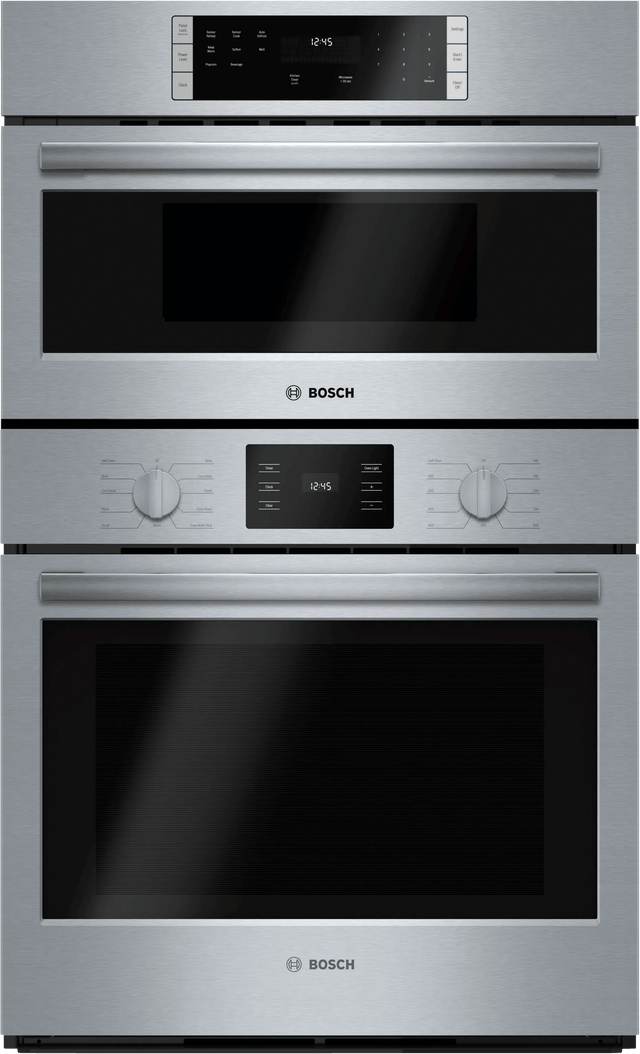 Bosch 500 Series 30'' Microwave Combination Oven with True Convection, Sensor Cooking, Self-Clean - Stainless Steel