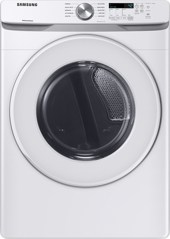 Samsung 27 Inch Electric Dryer with 7.5 Cu. Ft. Capacity, 10 Dryer Programs, Smart Care - White