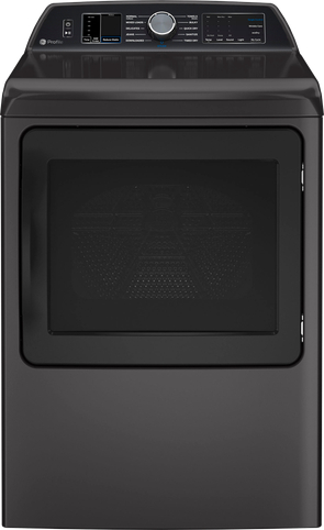 GE Profile 7.4 Cu. Ft. Gas Dryer With Tangle Control, Steam Cycle, Sanitize Cycle - Diamond Gray
