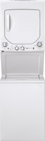 GE 2.3 cu. ft. Washer 4.4 cu. ft. Gas Dryer Combo with Auto-load Sensing, Rotary Electronic Controls - White