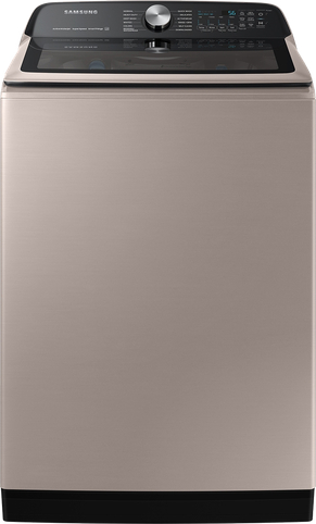 Samsung 5.2 cu. ft. Large Capacity Smart Top Load Washer with Super Speed Wash in Champagne