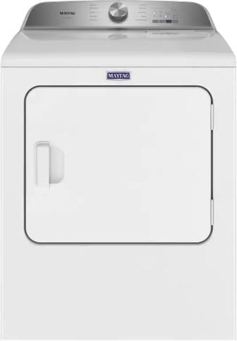 Maytag Pet Pro Top Load Electric Dryer - 7.0 cu. ft. Steam Refresh Cycle, XL Lint Trap, End of Cycle Signal, and Drum Light: White