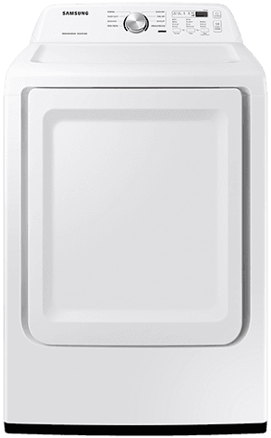 Samsung 27 Inch Electric Dryer with 7.2 Cu. Ft. Capacity, Reversible Door, Lint Filter Indicator, 4-Way Venting, Powder Coat Interior - White