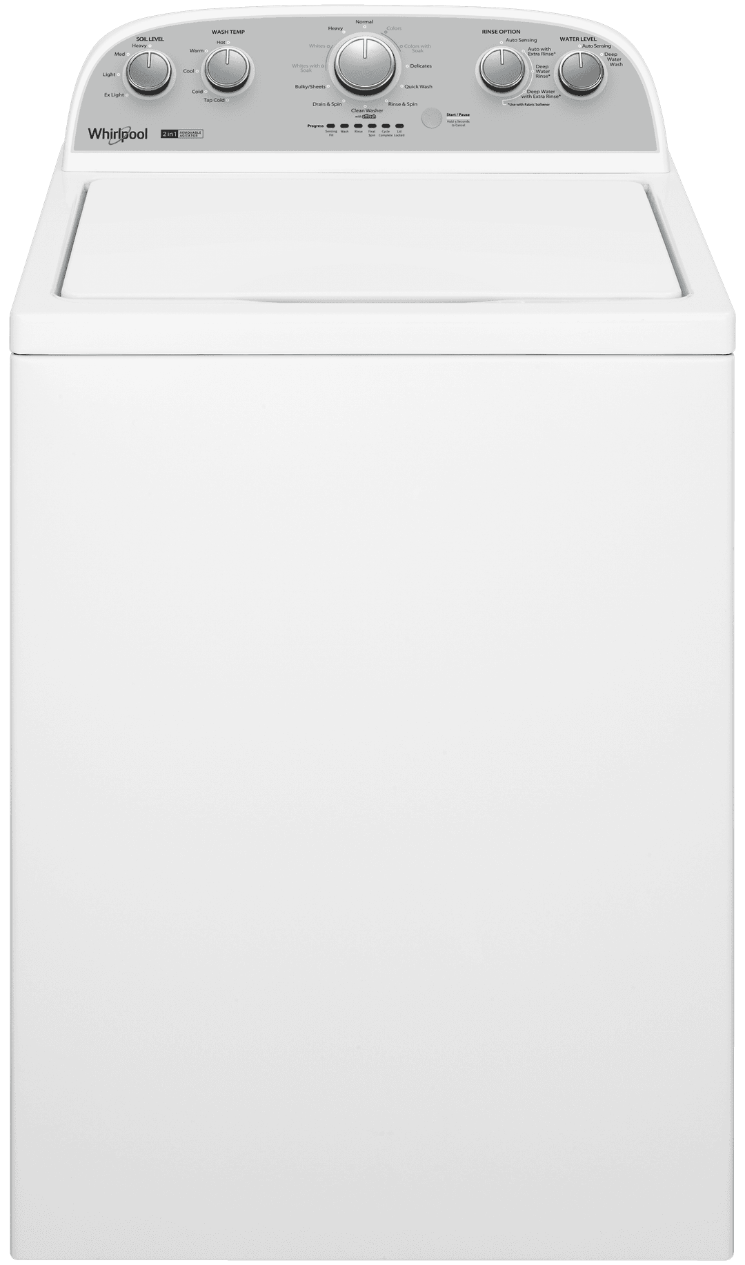 WHIRLPOOL 3.8-3.9 Cu. Ft. Top Load Washer with 2 in 1 Removable
