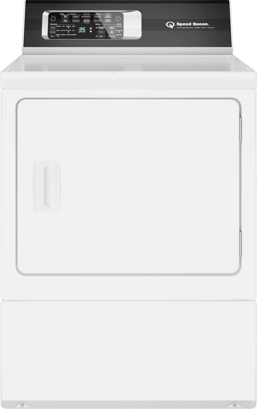 Speed Queen 27 Inch Electric Dryer with 7 Cu. Ft. Capacity, Pet Plus, Steam Refresh, Steam Boost - White