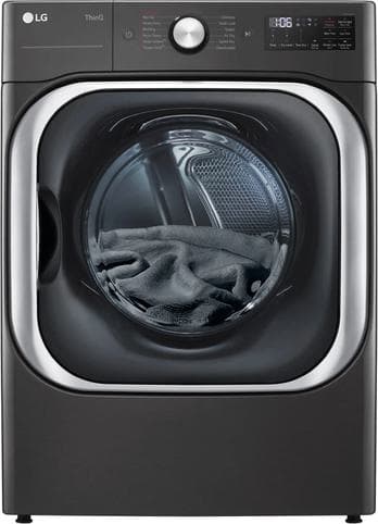 LG 9.0 cu. ft. Vented Smart Stackable Electric Dryer with TurboSteam and Sensor Dry Technology in Black