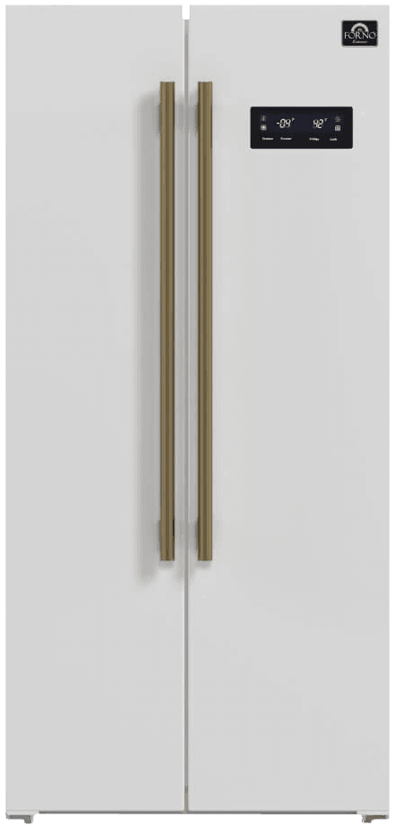 FORNO Salerno Espresso 33-inch Side-by-Side 15.6 Cu.Ft. White